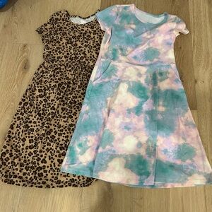 Wonder Nation Leopard and Tie-Dye Dress Set